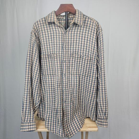 The Territory Ahead Woven Button-Up Shirt Cotton Blend Mens L Southwest Style - Picture 1 of 3
